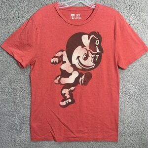 Ohio State Buckeyes Brutus Mascot T Shirt Men's‎ Size M Red Team University Tee